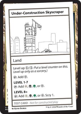 Under-Construction Skyscraper card from Mystery Booster 2 Playtest Cards