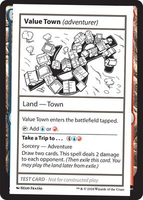 Value Town (adventurer) card from Mystery Booster 2 Playtest Cards