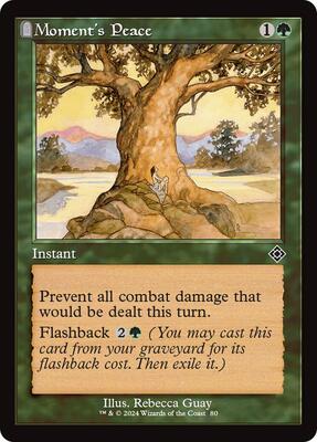 Moment's Peace card from The List Reprints