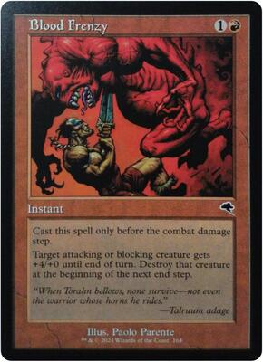 Blood Frenzy card from The List Reprints
