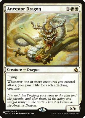 Ancestor Dragon card from The List Reprints
