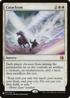 Cataclysm card from The List Reprints