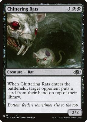 Chittering Rats card from The List Reprints