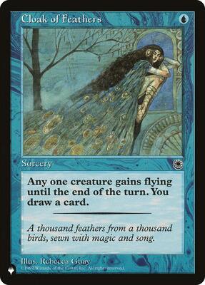 Cloak of Feathers card from The List Reprints