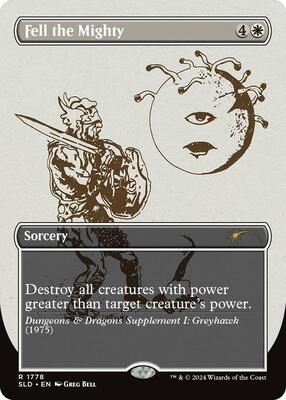 Fell the Mighty (1778) card from Secret Lair Drop Series