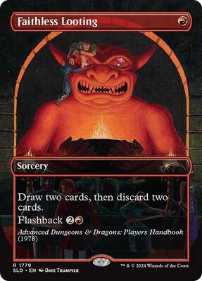 Faithless Looting card from Secret Lair Drop Series