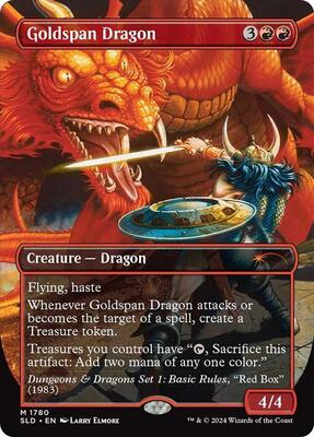 Goldspan Dragon card from Secret Lair Drop Series