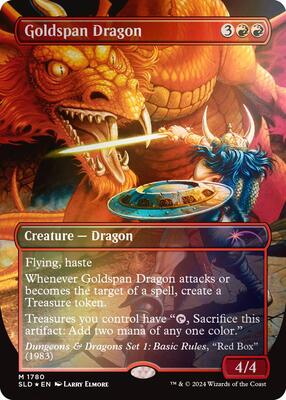 Goldspan Dragon (Rainbow Foil) card from Secret Lair Drop Series