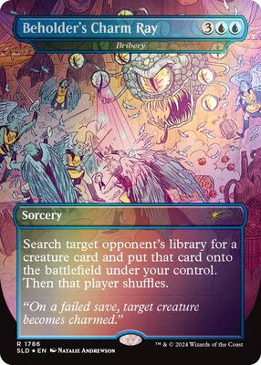 Beholder's Charm Ray - Bribery (Rainbow Foil) card from Secret Lair Drop Series