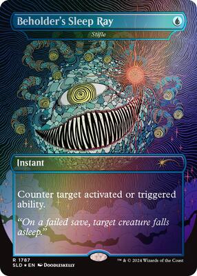 Beholder's Sleep Ray - Stifle (Rainbow Foil) card from Secret Lair Drop Series