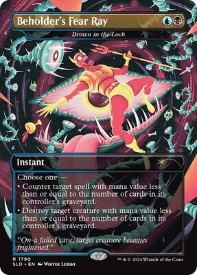 Beholder's Fear Ray - Drown in the Loch card from Secret Lair Drop Series