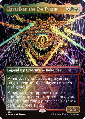 Karazikar, the Eye Tyrant (Rainbow Foil) card from Secret Lair Drop Series