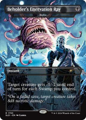 Beholder's Enervation Ray - Defile card from Secret Lair Drop Series