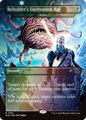 Beholder's Enervation Ray - Defile (Rainbow Foil) card from Secret Lair Drop Series