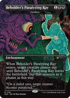 Beholder's Paralyzing Ray - Oubliette card from Secret Lair Drop Series