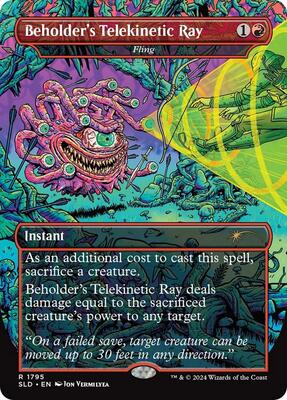 Beholder's Telekinetic Ray - Fling card from Secret Lair Drop Series