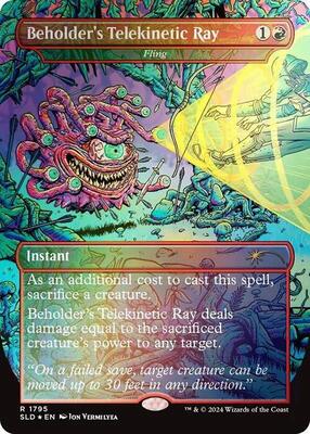 Beholder's Telekinetic Ray - Fling (Rainbow Foil) card from Secret Lair Drop Series