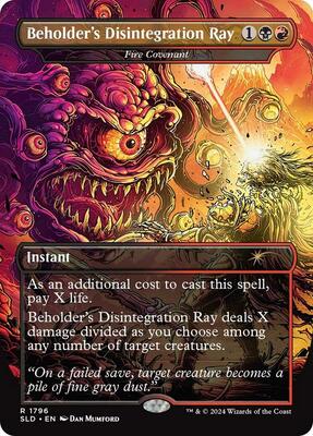 Beholder's Disintegration Ray - Fire Covenant card from Secret Lair Drop Series