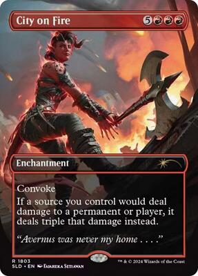 City on Fire card from Secret Lair Drop Series