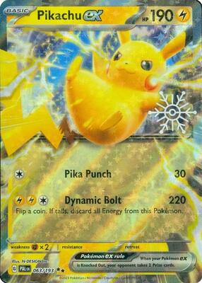 Pikachu ex (Holiday Calendar) card from Miscellaneous Cards & Products
