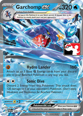 Garchomp ex - 038/182 card from Prize Pack Series Cards