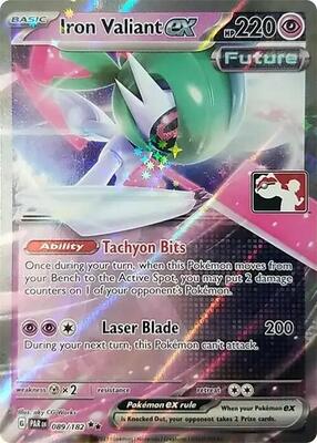 Iron Valiant ex - 089/182 card from Prize Pack Series Cards
