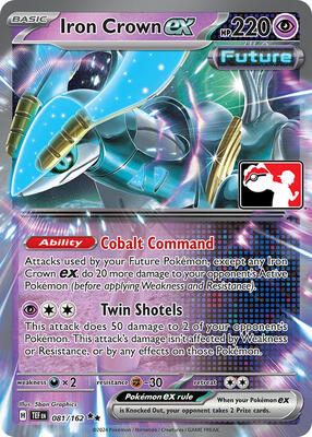 Iron Crown ex - 081/162 card from Prize Pack Series Cards