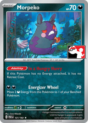 Morpeko - 121/182 card from Prize Pack Series Cards