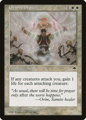 Orim's Prayer card from Tempest