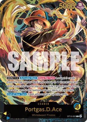 Portgas.D.Ace (Premium Card Collection -Leader Collection-) card from One Piece Promotion Cards