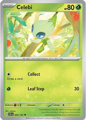 Celebi card from SV07: Stellar Crown