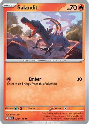 Salandit card from SV07: Stellar Crown