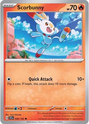 Scorbunny card from SV07: Stellar Crown