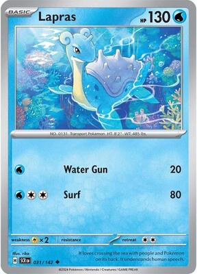 Lapras card from SV07: Stellar Crown
