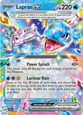 Lapras ex - 032/142 card from SV07: Stellar Crown