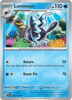 Lumineon card from SV07: Stellar Crown