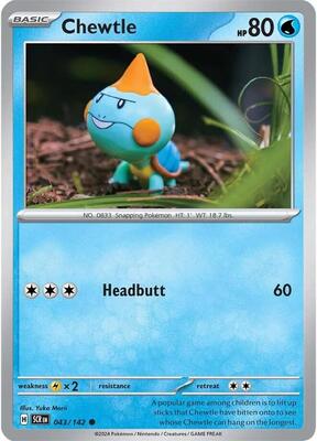 Chewtle card from SV07: Stellar Crown