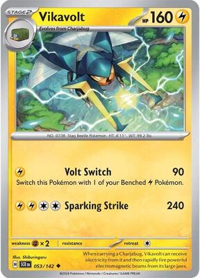 Vikavolt card from SV07: Stellar Crown