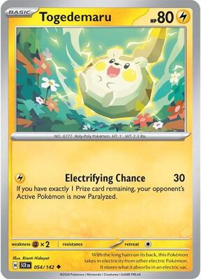 Togedemaru card from SV07: Stellar Crown