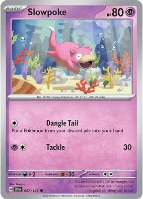 Slowpoke card from SV07: Stellar Crown