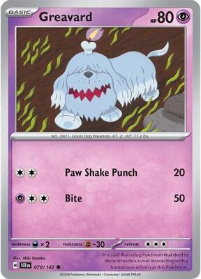 Greavard card from SV07: Stellar Crown