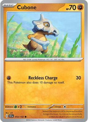 Cubone card from SV07: Stellar Crown