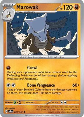 Marowak card from SV07: Stellar Crown