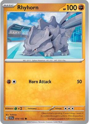 Rhyhorn card from SV07: Stellar Crown