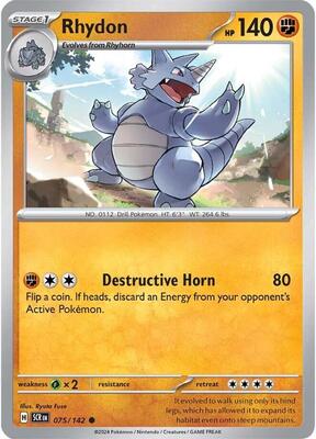 Rhydon card from SV07: Stellar Crown