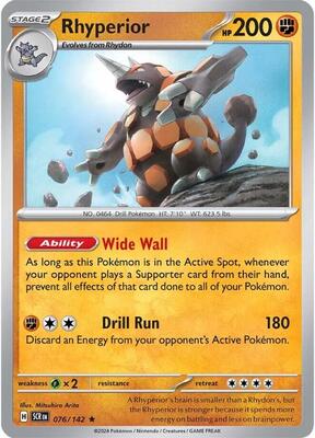 Rhyperior card from SV07: Stellar Crown