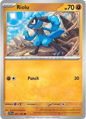 Riolu card from SV07: Stellar Crown
