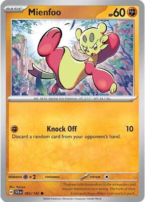 Mienfoo card from SV07: Stellar Crown