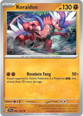 Koraidon card from SV07: Stellar Crown
