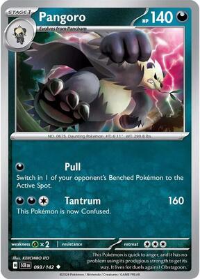 Pangoro card from SV07: Stellar Crown